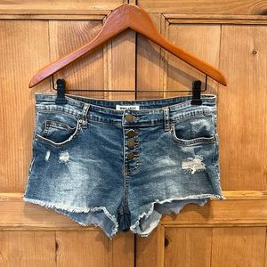 Billabong denim button up shorts